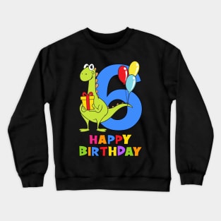 6th Birthday Party 6 Year Old Six Years Crewneck Sweatshirt